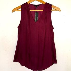 Banana Republic burgundy sleeveless top